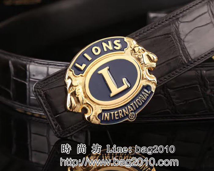 路易威登LV 進口鱷魚皮 鋼材質五金件高端男士皮帶 LHG1342